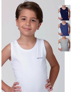Children&#39;s tank top with wide shoulder in bielastic cotton Enrico Coveri ET4002 